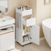 SoBuy BZR225-WN Mobile Bagno Salvaspazio su Ruote (immagine 4/12)