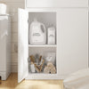 SoBuy BZR241-E-W Mobile Colonna Bagno con 3 Ante e Cassetto, Presa Elettrica, Bianco - immagine 11/12