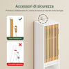 SoBuy BZR34-BW Mobile Bagno Salvaspazio Colonna Armadietto Alto con 6 Ripiani Regolabili, Mobiletto da Bagno con Ante in Bambù, Mobiletto Stretto per Piccoli Spazi, Bianco, 20x20x180cm