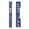 SoBuy BZR34-II-B Colonna Bagno Stretta – Mobile Bagno Idrorepellente, Alto con Ripiani Regolabili e Cassetto – Armadietto Salvaspazio, MDF, Blu scuro, 20x180x20cm