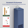 SoBuy BZR34-II-B Colonna Bagno Stretta – Mobile Bagno Idrorepellente, Alto con Ripiani Regolabili e Cassetto – Armadietto Salvaspazio, MDF, Blu scuro, 20x180x20cm