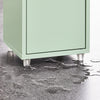 SoBuy Colonna Bagno Stretta – Mobile Bagno Idrorepellente, Alto con Ripiani Regolabili e Cassetto – Armadietto Salvaspazio, MDF Verde chiaro, 20x180x20cm, BZR34-II-GR