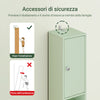 SoBuy Colonna Bagno Stretta – Mobile Bagno Idrorepellente, Alto con Ripiani Regolabili e Cassetto – Armadietto Salvaspazio, MDF Verde chiaro, 20x180x20cm, BZR34-II-GR
