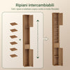 SoBuy BZR34-II-PF Colonna Bagno Stretta – Mobile Bagno Idrorepellente, Alto con Ripiani Regolabili e Cassetto – Armadietto Salvaspazio di Legno, Colore legno, 20x180x20cm