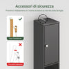 SoBuy BZR34-II-SCH Colonna Bagno Stretta – Mobile Bagno Idrorepellente, Alto con Ripiani Regolabili e Cassetto – Armadietto Salvaspazio, MDF, Nero, 20x180x20cm