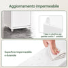SoBuy BZR34-II-W Colonna Bagno Stretta – Mobile Bagno Idrorepellente, Alto con Ripiani Regolabili e Cassetto – Armadietto Salvaspazio, MDF, Bianco, 20x180x20c