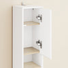 SoBuy BZR34-WN Armadio colonna bagno, Mobile alto con 2 Ante e 1 cassetto, Mobiletto bagno salvaspazio 20x20x180 Bianco-Naturale