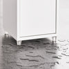 SoBuy BZR34-WN Armadio colonna bagno, Mobile alto con 2 Ante e 1 cassetto, Mobiletto bagno salvaspazio 20x20x180 Bianco-Naturale