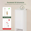 SoBuy Colonna Bagno Stretta – Mobile Bagno Idrorepellente, Alto con Ripiani Regolabili e Cassetto – Armadietto Salvaspazio, MDF, Bianco, 20x180x20cm, BZR34-W