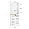 SoBuy Colonna bagno alto 60x30x160cm BZR44-W