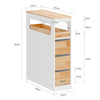 SoBuy Carrello salvaspazio 65x23x82cm BZR54-IV-WN