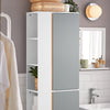 SoBuy BZR76-HG Mobile alto da bagno Colonna bagno con ripiano aperto Armadio salvaspazio Grigio chiaro L50xP30xA181m