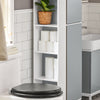 SoBuy BZR76-HG Mobile alto da bagno Colonna bagno con ripiano aperto Armadio salvaspazio Grigio chiaro L50xP30xA181m