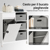 SoBuy Credenza con portabiancheria 80x38x91cm BZR77-W
