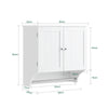 SoBuy Pensile armadio a muro 60x30x60cm BZR84-W
