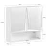SoBuy Armadietto pensile con specchio 48x15x48cm BZR94-W