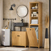 SoBuy Colonna bagno con portabiancheria 40x35x172cm BZR95-SN