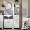SoBuy Colonna bagno con portabiancheria 40x35x172cm BZR95-W