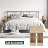 SoBuy FBT111-Nx2 2 Comodino Sottile comodino per camera da letto con cassetto e ripiano comodini per camera da letto e soggiorno Tavolino divano Naturale L20 x P35 x A60 cm