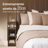 SoBuy FBT111-SN Comodino Sottile comodino per camera da letto con cassetto e 2 ripiano comodini per camera da letto e soggiorno Tavolino divano Marrone L20 x P35 x A60 cm