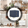 SoBuy FBT115-B Comodino, Comodino con 2 cassetti, Tavolino moderno per camera da letto e soggiorno, Blu L40 x P40 x A47 cm