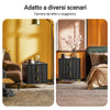 SoBuy FBT115-SCHx2 Set di 2 Comodino Camera da Letto - Comodino con 2 Cassetti, Tavolino Salotto - Moderna Cassettiera L40 x P40 x A47 cm Nero