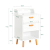 SoBuy Comodino 40x35x71cm FBT125-W