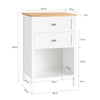 SoBuy Comodino in pino 40x30x60cm FBT126-WN