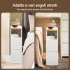 SoBuy FBT149-WN Comodino Sottile comodino per camera da letto con 2 Cassetti e ripiano comodini per camera da letto e soggiorno Tavolino divano Bianco L20 x P35 x A60 cm