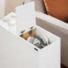 SoBuy FBT161-WN Tavolino Stretto - comodino camera da letto con Cassetto e Ripiano per Spazi Piccoli, Soggiorno, L24 x P60 x H60cm Bianco