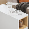 SoBuy FBT161-WN Tavolino Stretto - comodino camera da letto con Cassetto e Ripiano per Spazi Piccoli, Soggiorno, L24 x P60 x H60cm Bianco