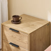 SoBuy FBT166-N Comodino Camera da Letto - Comodino con 2 Cassetti, Tavolino Salotto, Mobiletto per Divano, Bedside Table, Naturale L40 x P42 x A47 cm