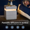 SoBuy FBT167-E-W Comodino con 3 cassetti, 2 pannelli laterali in acrilico & luce LED, 3 colori regolabili, comodino moderno per camera da letto e soggiorno, L41 × P40 × A52 cm, bianco