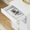SoBuy FBT168-W Comodino, Comodino con 3 cassetti e ripiano, Tavolino moderno per camera da letto e soggiorno, Bianco L40 x P40 x A63 cm