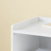 SoBuy FBT169-W Comodino, Comodino con cassetto e ripiano, Tavolino moderno per camera da letto e soggiorno, Bianco L40 x P40 x A51 cm