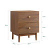 SoBuy FBT170-N Comodino Vintage con 2 Cassetti, Tavolino in Legno con Gambe in Legno di Gomma, Comodino per Camera da Letto, Soggiorno e Studio, Marrone, L45 × P40 × H58 cm
