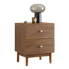 SoBuy FBT170-N Comodino Vintage con 2 Cassetti, Tavolino in Legno con Gambe in Legno di Gomma, Comodino per Camera da Letto, Soggiorno e Studio, Marrone, L45 × P40 × H58 cm