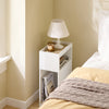 SoBuy FBT171-WN Comodino Camera da Letto Stretto, Tavolino Stretto con Cassetto e Ripiano, Comodino Moderno per Camera da Letto e Soggiorno, Bianco, 20 x 35 x 60 cm
