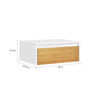Vorverkauf SoBuy FHK38-W Schwebendes Wandregal mit Schublade und LED-Beleuchtung mit Bewegungssensor, für Schlafzimmer, Eingang und Wohnzimmer, batteriebetrieben, B60 × T20 × H8 cm, Weiß