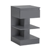 SoBuy FBT49-HG Comodino Camera da Letto - Comodino con 1 Cassetto e 2 Ripiani, Tavolino Salotto - Moderna Cassettiera L39 x P39 x A65 cm Grigio
