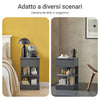 SoBuy FBT49-HGx2, Set di 2 Comodino Camera da Letto - Comodino con 1 Cassetto e 2 Ripiani, Tavolino Salotto - Moderna Cassettiera L39 x P39 x A65 cm Grigio