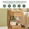 SoBuy FBT49-Nx2, Set di 2 Comodino Camera da Letto - Comodino con 1 Cassetto e 2 Ripiani, Tavolino Salotto - Moderna Cassettiera L39 x P39 x A65 cm Naturale