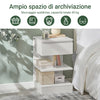 SoBuy FBT49-W Comodino Camera da Letto - Comodino con 1 Cassetto e 2 Ripiani, Tavolino Salotto - Moderna Cassettiera L39 x P39 x A65 cm Bianco