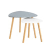 SoBuy Tavolini bassi 2 pezzi in bambù 55x55x45cm FBT74-HG