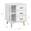 SoBuy Comodino 48x40x60cm FBT95-W