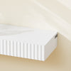 SoBuy FHK38-W Mensola da Parete Galleggiante con Cassetto & Illuminazione LED con Sensore di Movimento, per Camera da Letto, Ingresso & Soggiorno, a Batterie, L60 × P20 × H8 cm, Bianco
