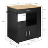 SoBuy FKW113‑SCH Mobile Cucina Salvaspazio Credenza Cucina Carrello Cucina con Ruote Mobiletto Cucina Dispensa Madia Cucina Mobile Cucina con Ripiani nero 82x46x88 cm