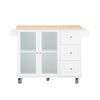 SoBuy Credenza con ruote 128x46x92cm FKW120-WN