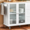 SoBuy Credenza con ruote 128x46x92cm FKW120-WN