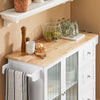 SoBuy Credenza con ruote 128x46x92cm FKW120-WN